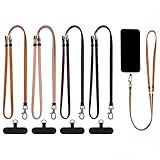 EBOOT 4 Pcs Phone Strap Leather Phone Lanyard Strap for Case Travel Parties Daily Compatible with Most Smartphones, 4 Colors(17-31 Inch)