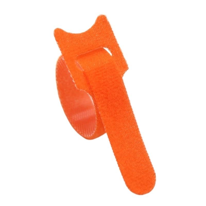 Kabelbinder 60 abnehmbare Reißverschlussbänder, wiederverwendbare Reißverschlussbänder Kabelbinder Schwarz (Color : ORANGE 300MM)