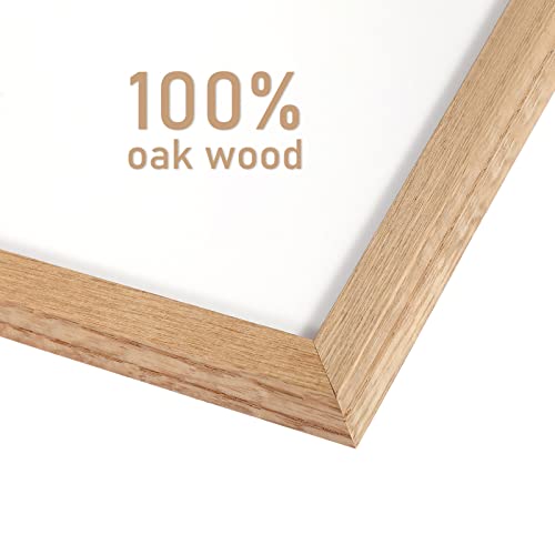 8X10 Picture Frame Oak Solid Wood Photo Frame Set Of 5 With Real Glass For Desktop And Home Decor #TOP4