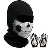 Matériau confortable : notre masque de squelette est fabriqué dans un tissu doux et respirant, agréable à porter et doux pour la peau. Les gants garantissent la flexibilité des mains tout en offrant un toucher confortable.