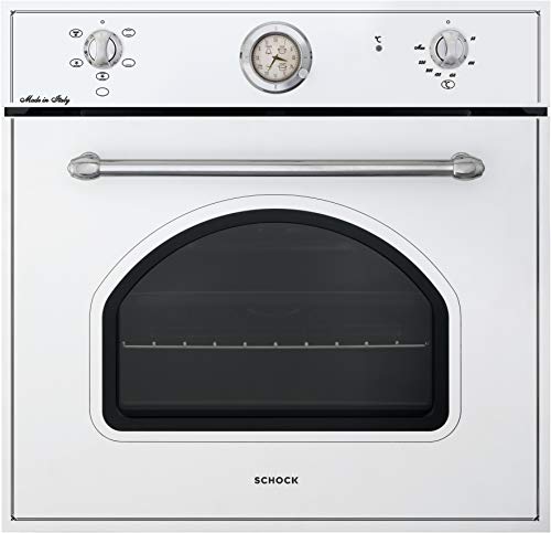 Schock New England F605 Sfn5407Cn Forno Multifunzione 5 Funzioni, Bianco, Maniglie E Maopole In Metallo Cromate 543 X 597 X 590 Mm