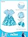 Disney Frozen Elsa Toddler Girl Dress Blue Snowflake Print Short Sleeve Casual Summer Sundress Kids Birthday Party Home School Outfits Clothes 4-5T