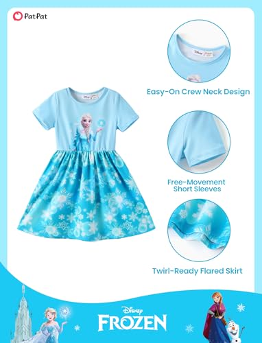 Image of Disney Minnie Mouse Princess Frozen Elsa Stitch Girls Dress Sleeveless & Short Sleeve Casual Summer Clothes Baby to Toddler