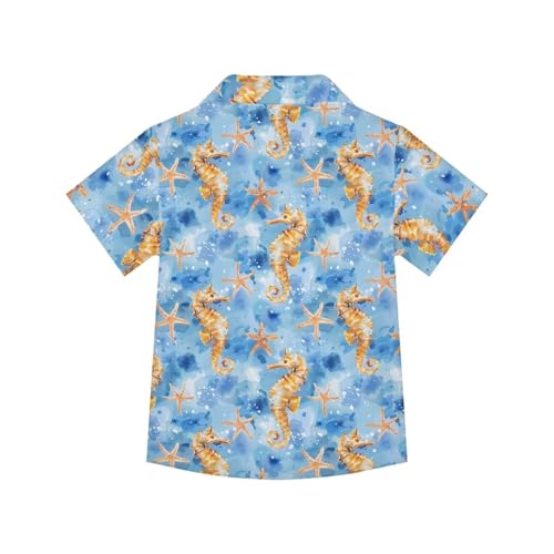 Summer Casual Dress Shirts for Boys Button Down Short Sleeve Hawaiian Tropical Shirt2