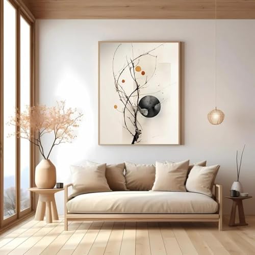 Toile d'art japonaise moderne lianyibo pour déco murale de chambre