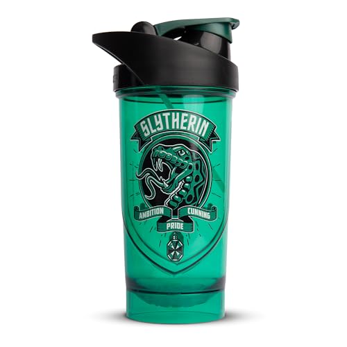 Shieldmixer Hero Pro Classic Shaker Slytherin Garrafa para fitness (sem BPA, 700 ml), cor verde