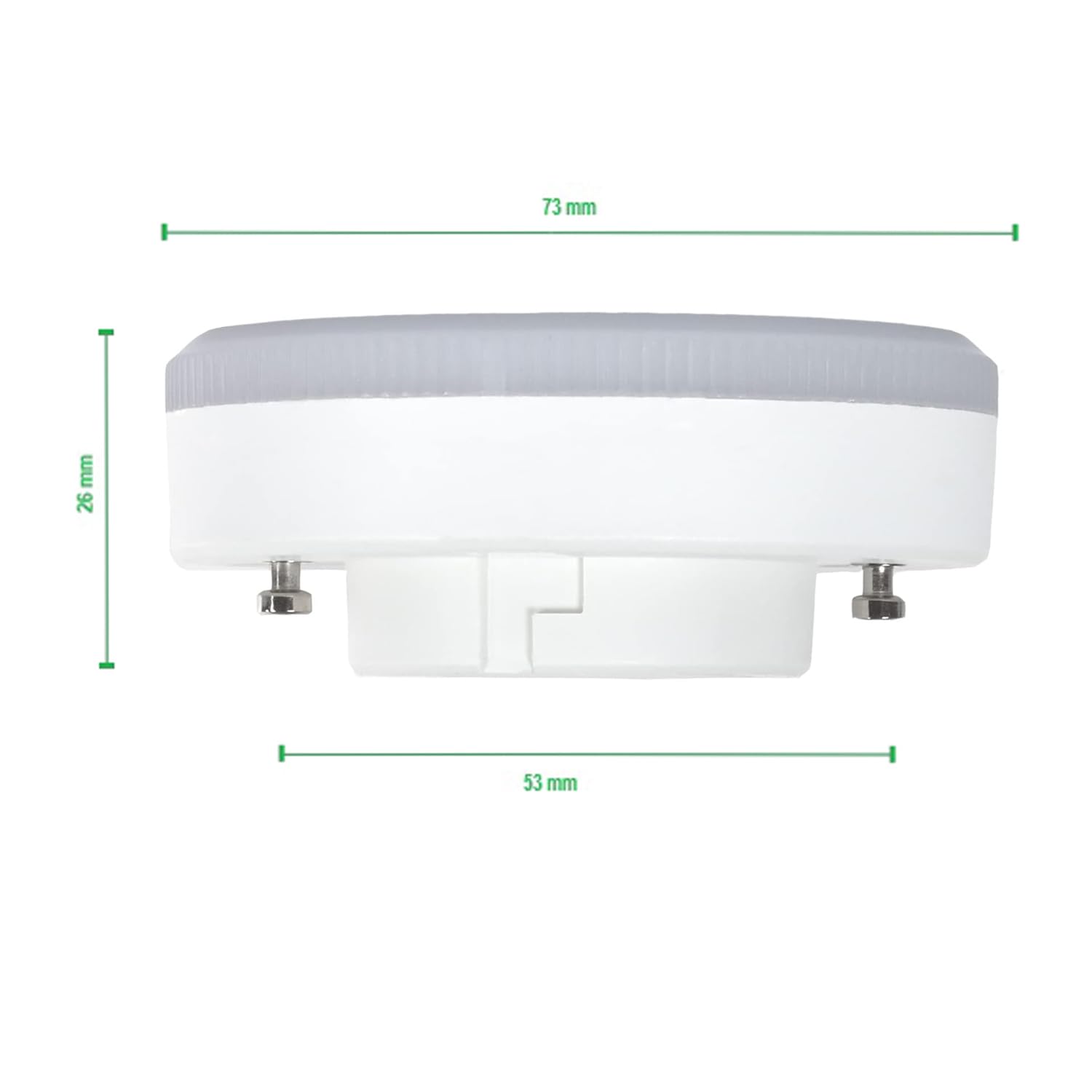 Lampadina LED GX53 8W 6500K Luce Bianco Freddo – Sostituta Alogena 60W, 720 Lumen, Non Dimmerabile, Senza Sfarfallio, CRI 80, Confezione 1 Pezzo