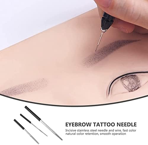 9Pcs Microblading Needles Eyebrow Needles Steel Microblading Needles Permanent Makeup Manual Eyebrow Shop Accessories Black Durable Design — view 2