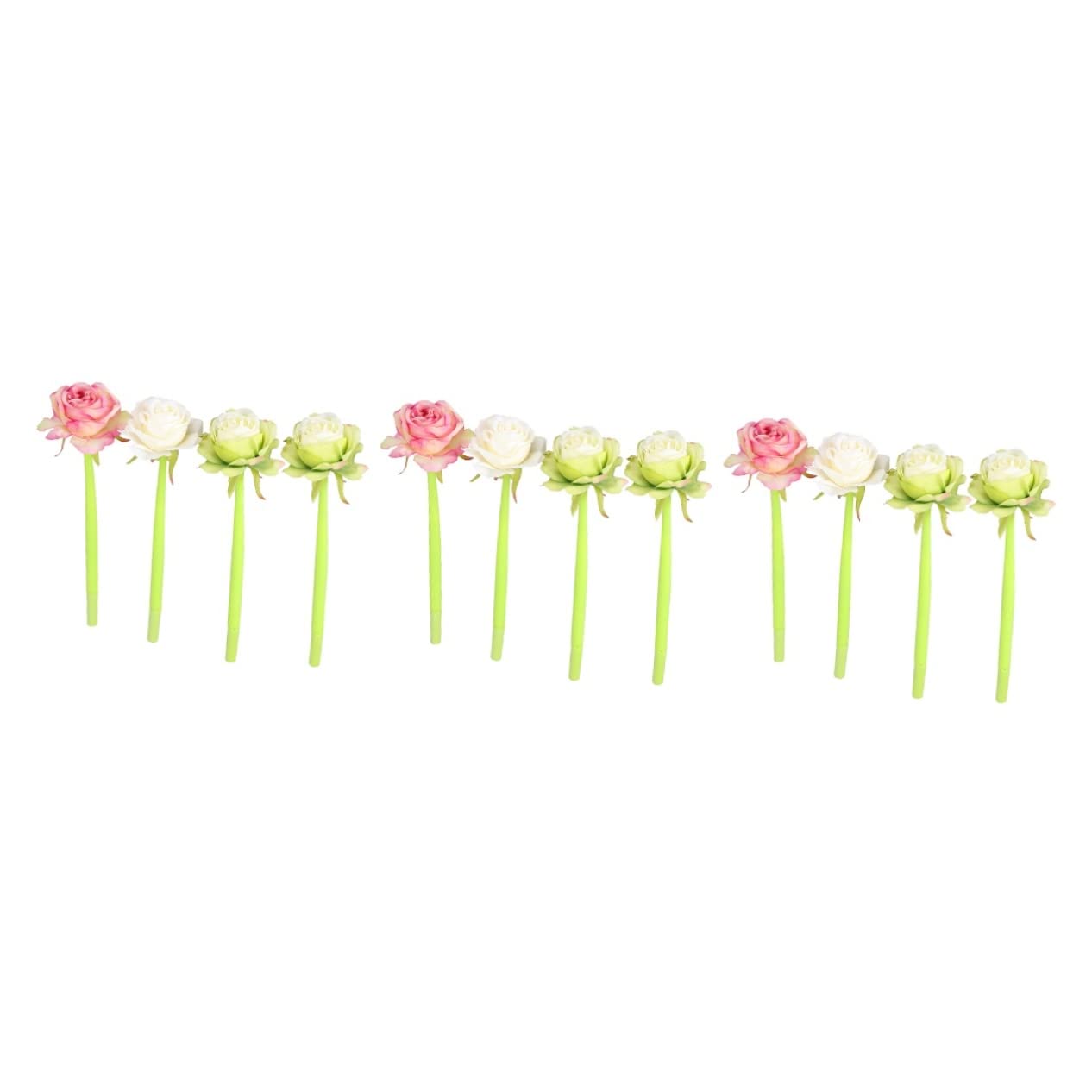Operitacx 12pièces Stylos à Gel Forme De Rose De Stylos Créatifs Pour École Le Bureau Maison Encre Bleue Plusieurs styles