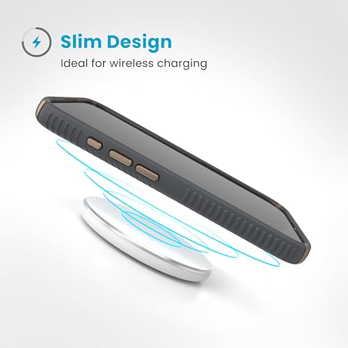 Image of Speck iPhone 16 Pro Case - Slim Phone Case iPhone 16 Pro - iPhone 16 Pro Phone Case - Presidio 2 Grip - Charcoal Grey /Bronze