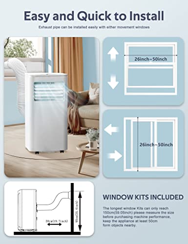 image for ZAFRO 8,000 BTU Portable Air Conditioners, Air Conditioners for Room u