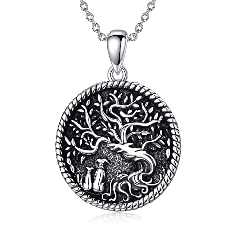 Winnicaca Pet Dog Necklace Sterling Silver Tree Of Life Mother Child Pet Jewelry Pet Dog Pendant Animal Gifts For Animal Lovers Birthday Mothers Day #TOP30