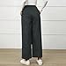 bawilom Corduroy Wide Leg Pants for Women Casual Fall Winter High Waist Dress Pants Fashion Loose Trousers with Pockets Dark Gray