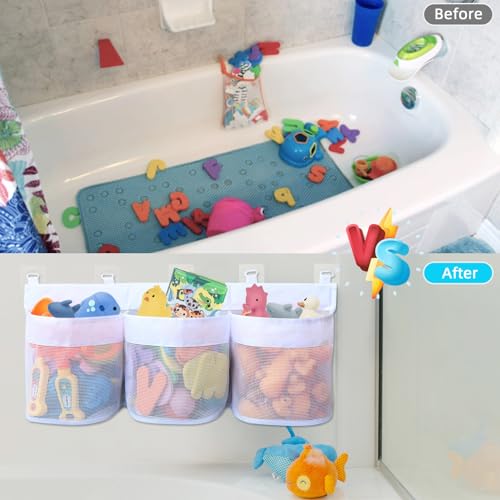 Bath-Toy-Storage-Organizer-Bathtub-Holder-for-Toys-Tub-Toys-Basket-Bathroom-Net-Bag-Kids-Hanging-Mesh Bath Toy Storage Organizer Bathtub Holder for Toys Tub Toys Basket Bathroom Net Bag Kids Hanging Mesh