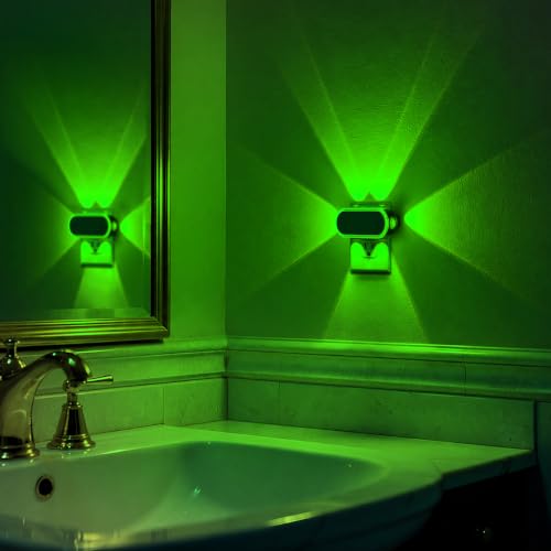 Image of Briignite Night Light Projector, RGB Night Lights Plug into Wall 2 Pack | Plug in Night Light, Dusk to Dawn Sensor Light, Dynamic Marquee Light, Dimmable Nightlight for Bedroom, Home Decor