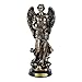 Pacific Giftware Archangel St. Gabriel with Sacred Scroll Saint of Messenger from God Black Base with Brass Name Plate Bronze-Finished Religious Figurine 8.25
