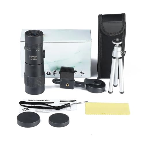 Telescopio monocular de gran alcance con zoom de 8-40x40 para observación de aves