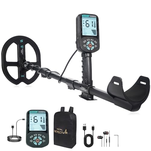 Rechargeable Metal Detector with 12-Inch Deep Coil