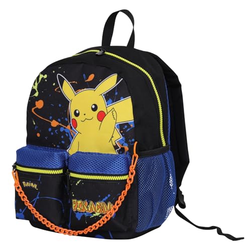 Seven Zaino Scuola Pokemon,Asilo e Tempo Libero, Blu e Giallo, Bambini e ragazzi, Con doppio taschino frontale