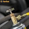 gohantee R1234YF Self-Sealing Can Tap Refrigerant Dispenser Valve Kit, Bottle Opener 1/2LH to 1/4 Male Connector with Dust Caps Fits for R134a R12 R22 Charging Hose 1/4 SAE 1/2, 5Pcs #5