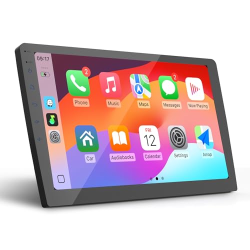Haudio 2 Din Autoradio met Apple CarPlay & Android Auto, 10,1Inch IPS Touchscreen Ondersteunt 25 Sets UI Switching, Autoradio met HD Achteruitrijcamera, Spiegellink, Stembediening, SCW/FM/AM/RDS 2+64G