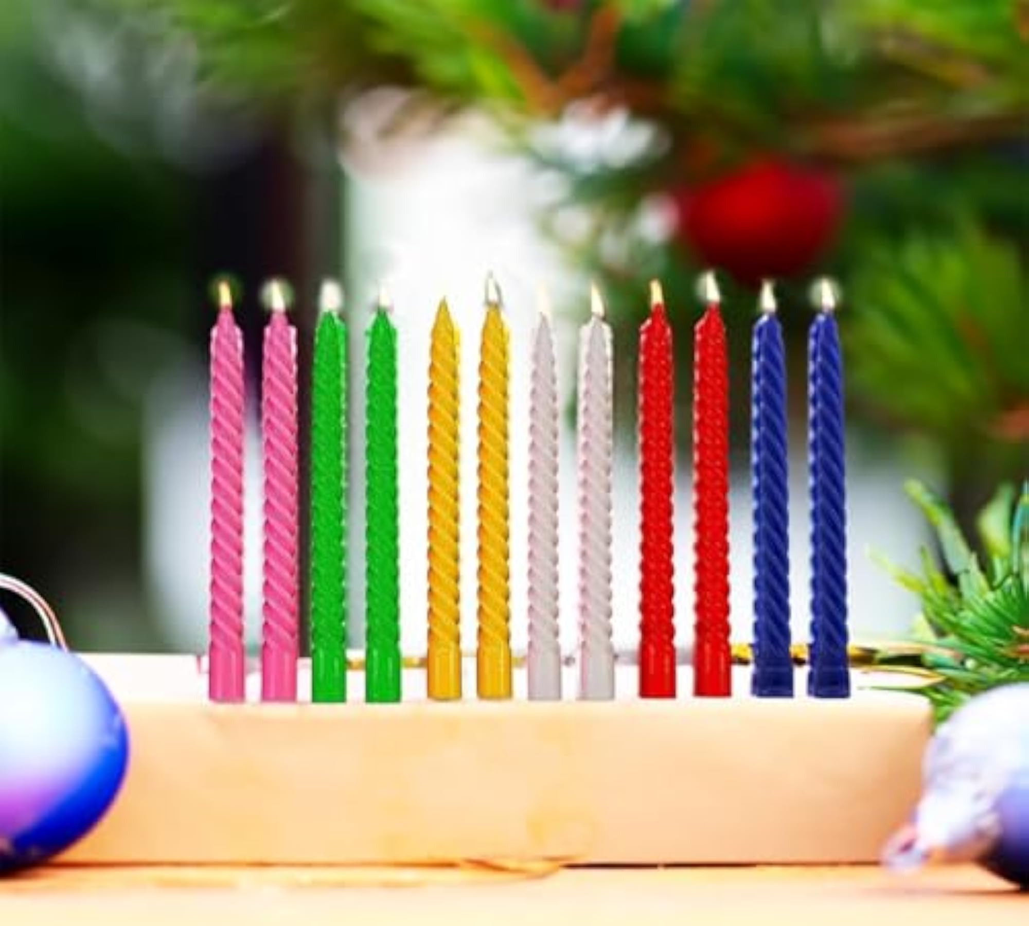 Spiral 8 Inch Candles Set of 12