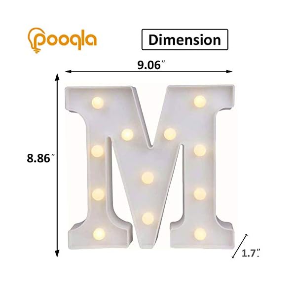 Decorative Led Light Up Number Letter, White Plastic Marquee Number Lights Sign Party Wedding Decor Battery Operated… – Bild 4