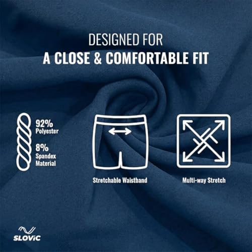 Image of SLOVIC Running Shorts for Men | Durable Gym Shorts for Men Workout | Breathable Mens Running Shorts with Phone Pocket | Ideal for Sports, Gym, Home Comfort | Black