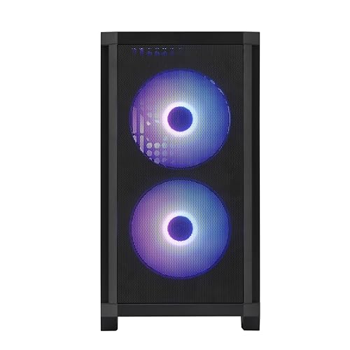 Image of Rosewill FBM-X3 Micro ATX Mid Tower Case - Tempered Glass Side Panel, High Airflow, 3X PWM ARGB Fans, Pre-Installed 650W 80+ Gold ATX 3.1 Power Supply - Black