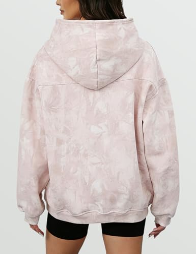 Image of Dsewpaur Camo Hoodie For Women Oversized Long Sleeve Drop Shoulder Fleece Hooded Sweatshirt Pullover With Pocket Outfits