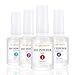 Dip Powder Gel Set 4pcs 20ml Top & Base Coat, Activator, Brush Saver, DIY Manicure, No Lamp Needed