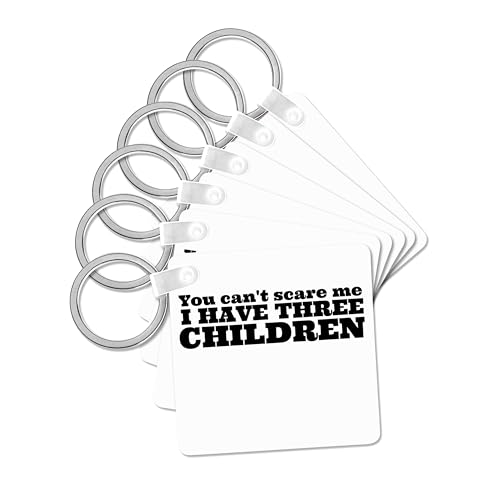 3dRose, You cant scare me I have three children, set of 6 Key Chains