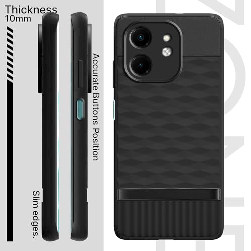 Image of Shockproof Case for Infinix Smart 9 HD 4G | Full Camera Protection | TPU Flexible Back Cover for Infinix Smart 9 HD 4G (Matte Black)