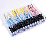 NORJIN 800PCS Solder Seal Wire Connectors, Waterproof Insulated Electrical Wire Terminals Butt Splice Heat Shrink Butt Connectors with Heat Shrink Sleeve for Marine Automotive Boat Truck