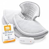 Theracozy Cuscino riscaldante elettrico per collo e spalle WE-167NSHD, sistema di protezione APS, 4 livelli di temperatura, funzione di riscaldamento turbo, spegnimento automatico, bordo ponderato