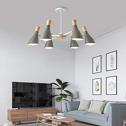 Espace gris 5 têtes plafonnier salon lustre cuisine suspension chic - 2