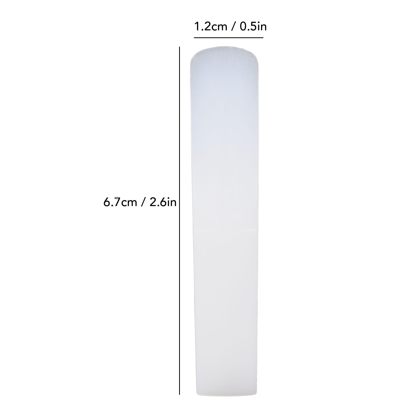 5 Pieces Clarinet Reeds, Bb Clarinet Resin Reeds Traditional Strength 2.5 Reeds Thinner Reeds Tip for Practice and Performance (White)