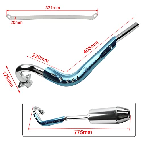 Flypig High Performance Muffler Exhaust Pipe Kit Assembly Fit Honda Xr50 Xr 50 Xr50R Crf50F Crf50 Chinese 50Cc 70Cc 90Cc 110Cc 125Cc Dirt Pit Bike Sdg Ssr #TOP1
