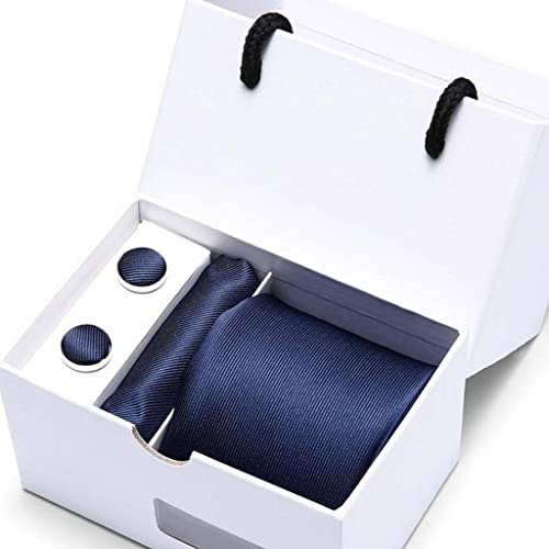 Set corbata, pañuelo y gemelos para hombre en seda