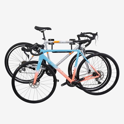 Saris 2-Bike Wall Hanger &ndash; Heavy-Duty Horizontal Bike Storage Rack with Soft-Vinyl Coated Cradle, 16&Prime;-On-Center Mounting, Space-Saving Design
