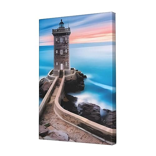 Toile murale phare de plage DEHIWI pour habiller un mur vide de chambre ou cuisine