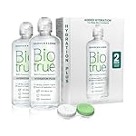 Biotrue Hydration Plus Contact Lens Solution, Multi-Purpose Solution for Soft Contact Lenses, Lens Case Included, 10 FL OZ (Pack of 2)