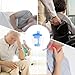 Ehucon dysphagia regulating drinking cup for elderly with difficulty swallowing,with 5cc and 10cc sip cup,assistive devices liquids only,No thickener is Used (Transparent-Blue,Pack of 1 PC)