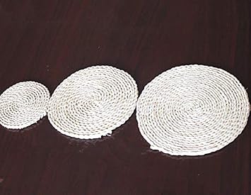 HUAWELL Japanese Style Handmade Straw Woven Seat Cushion Tatami 30 x 1.5 cm