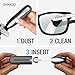 CarbonKlean Peeps Eyeglass Lens Cleaner - Efficient and Durable Carbon Microfiber Technology - Exclusively Used by NASA - 500 Uses (Injected Black)