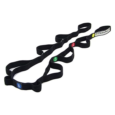 THERABAND Stretch Strap with Loops to Increase Flexibility, Dynamic Stretching Tool for Athletes Including Dancers, Cheerleaders, Gymnasts, Runners, Pilates and Yoga Elastic Stretch Out Band Cover