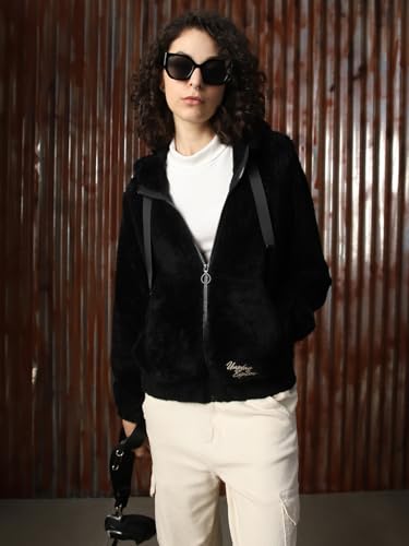 Image of High Star Women Solid Polyster Oversized Fit Long Sleeve Jackets