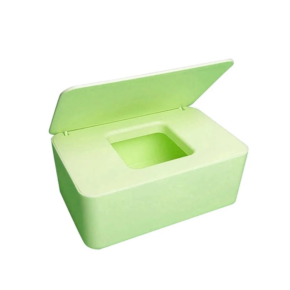 Aimanqi Green Plastic Tissue Box Wet Tissue Holder Wipes Paper Tissue Paper Storage Box Paper Towel Dispenser Home Napkin Organizer(Green)