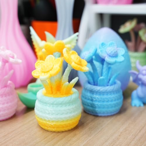 Image of GratKit Gradient PETG Filament, Multicolor Translucent PETG 6KG Bundle | 3D Printer Filament, Multicolor Translucent Gradient PETG, 6 * 1KG /Roll, For Printing Decorations, Like Lamp