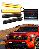 Amber Grill Lights for 2024 Toyota Tacoma LED Grille Lights Tacoma Accessories Front Grille Trims,4Pcs